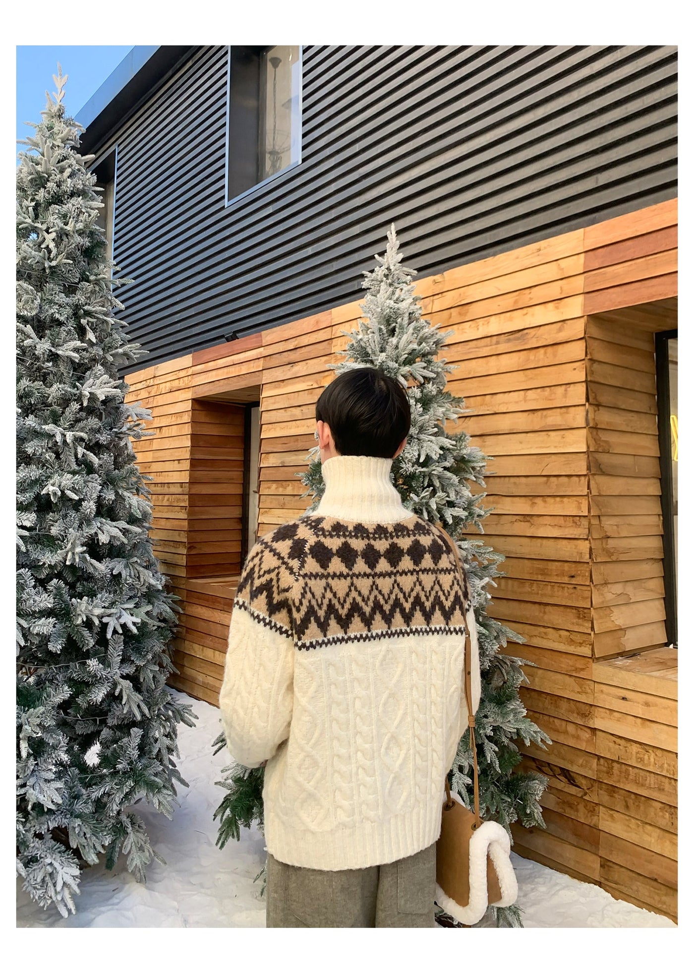 Woo Christmas Pattern Zip Knit Jacket-korean-fashion-Jacket-Woo's Closet-OH Garments