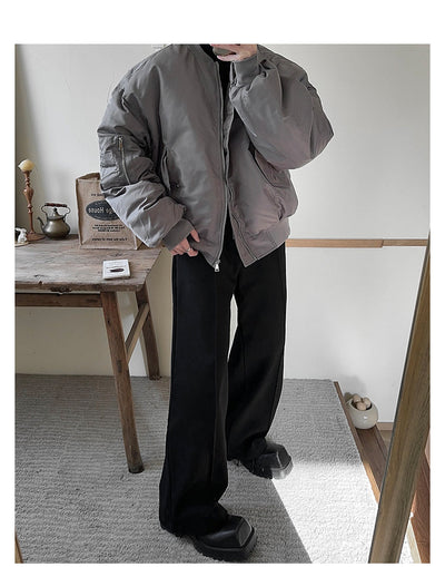 Woo Elastic Seam Lines Sweatpants-korean-fashion-Pants-Woo's Closet-OH Garments