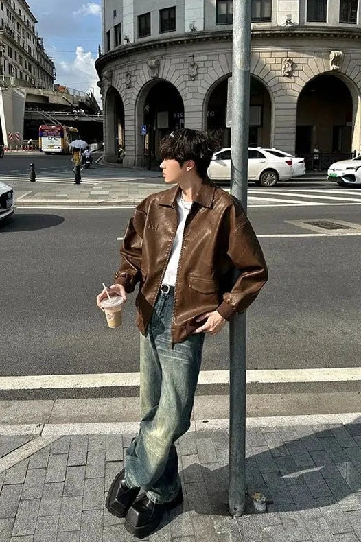 ジャケット・アウター woo woo-essential-classic-pu-