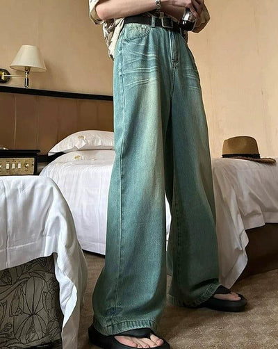 Woo Flowy Vintage Washed Jeans-korean-fashion-Jeans-Woo's Closet-OH Garments