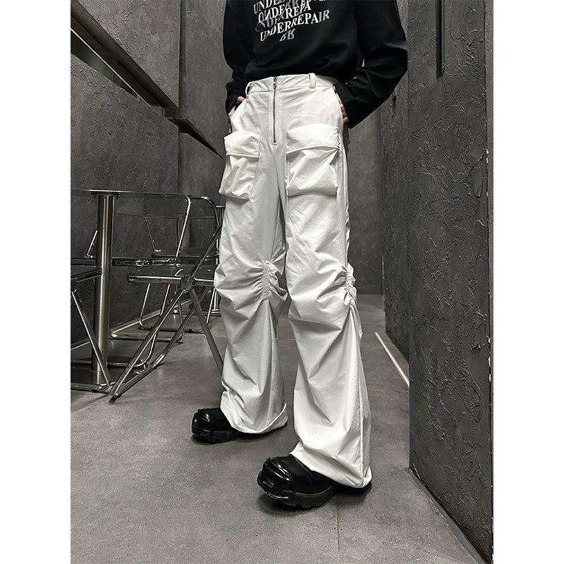 Woo Front Pocket Solid Color Pants-korean-fashion-Pants-Woo's Closet-OH Garments