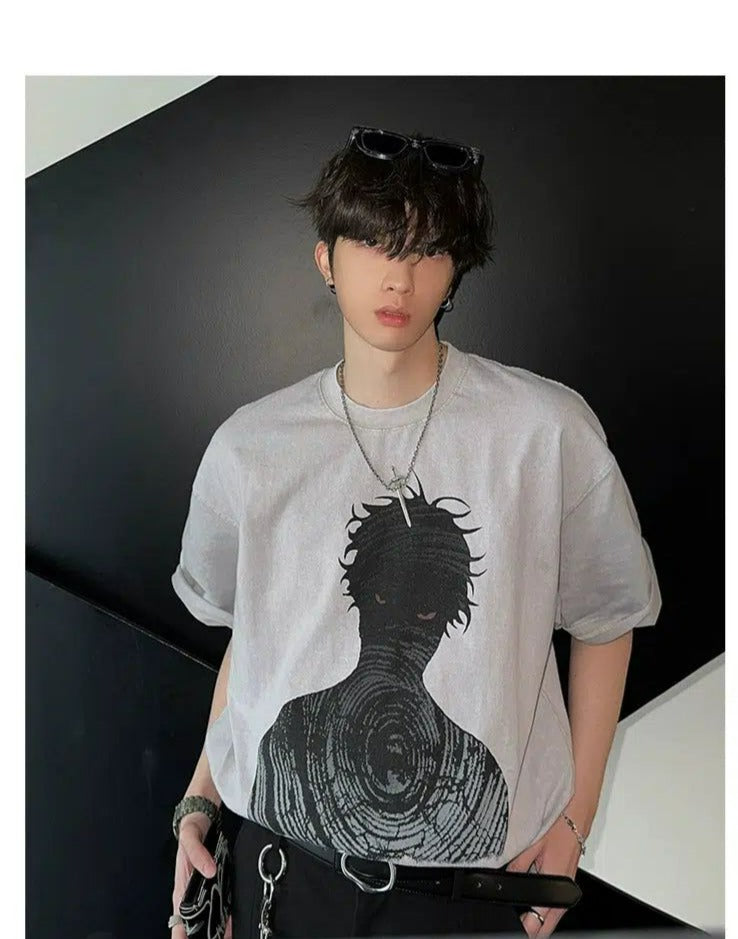 Woo Gothic Portrait T-Shirt-korean-fashion-T-Shirt-Woo's Closet-OH Garments