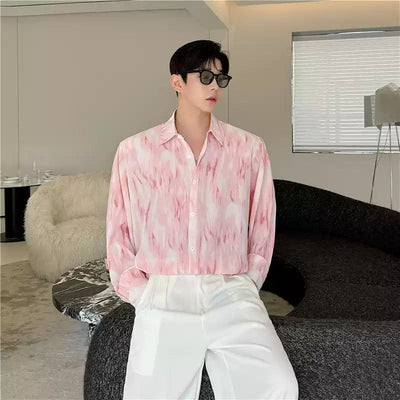 Woo Gradient Dyed Casual Shirt-korean-fashion-Shirt-Woo's Closet-OH Garments