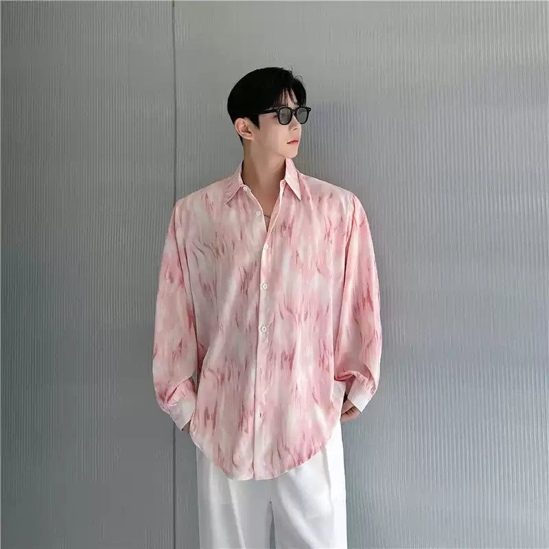 Woo Gradient Dyed Casual Shirt-korean-fashion-Shirt-Woo's Closet-OH Garments