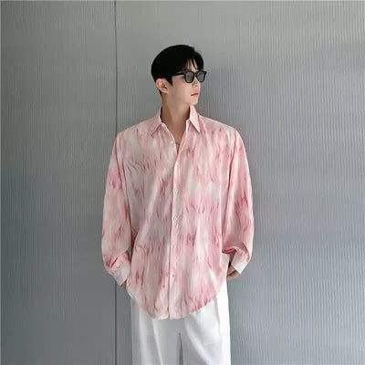 Woo Gradient Dyed Casual Shirt-korean-fashion-Shirt-Woo's Closet-OH Garments