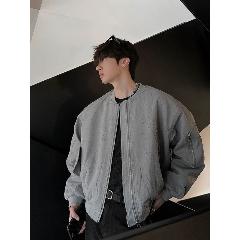 Woo Grunge Textured Jacket-korean-fashion-Jacket-Woo's Closet-OH Garments