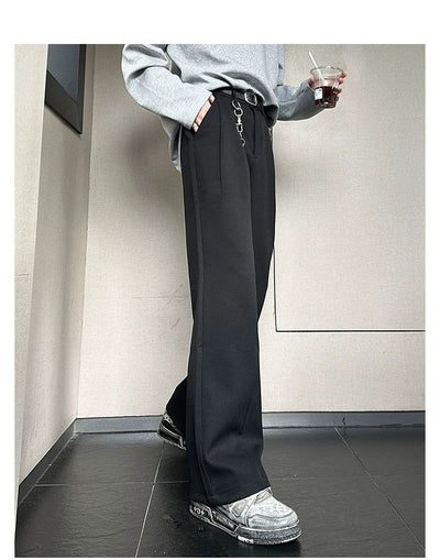 Woo Knee Pleated Tailored Trousers-korean-fashion-Trousers-Woo's Closet-OH Garments