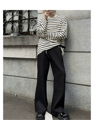 Woo Knee Pleated Tailored Trousers-korean-fashion-Trousers-Woo's Closet-OH Garments