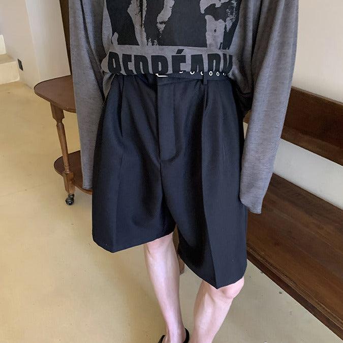 Woo Loose Belted Shorts-korean-fashion-Shorts-Woo's Closet-OH Garments