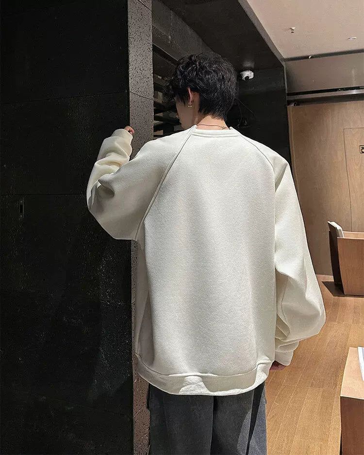 Woo Minimal Detail Versatile Crewneck-korean-fashion-Crewneck-Woo's Closet-OH Garments