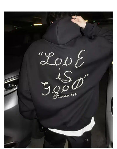 Woo Pearled Detailing Text Hoodie-korean-fashion-Hoodie-Woo's Closet-OH Garments