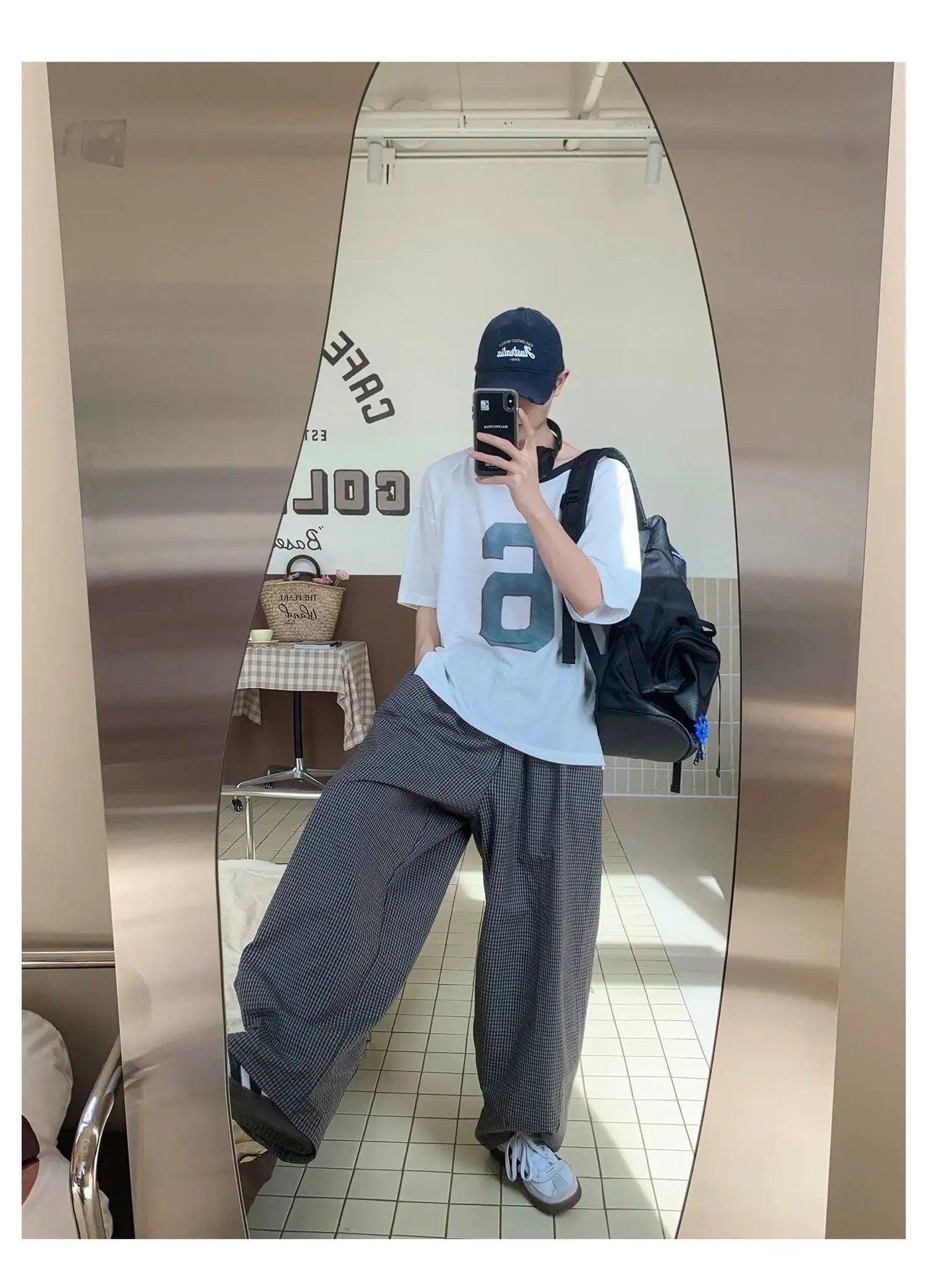 Woo Plaid Wide Leg Pants-korean-fashion-Pants-Woo's Closet-OH Garments