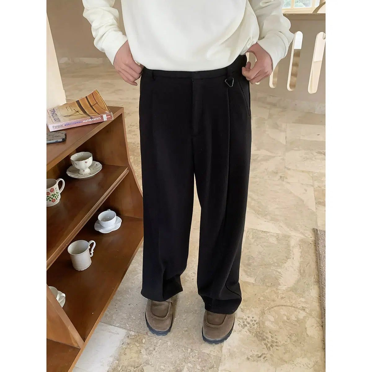 Woo Pleated Cozy Fit Pants-korean-fashion-Pants-Woo's Closet-OH Garments