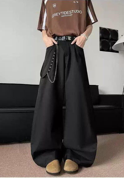 Woo Pleated Curved Wide Pants-korean-fashion-Pants-Woo's Closet-OH Garments