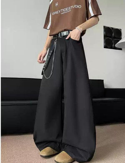 Woo Pleated Curved Wide Pants-korean-fashion-Pants-Woo's Closet-OH Garments