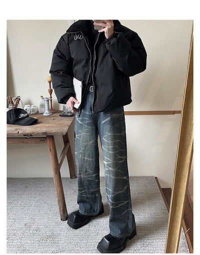 Woo Plush Buckle Strap Puffer Jacket-korean-fashion-Jacket-Woo's Closet-OH Garments