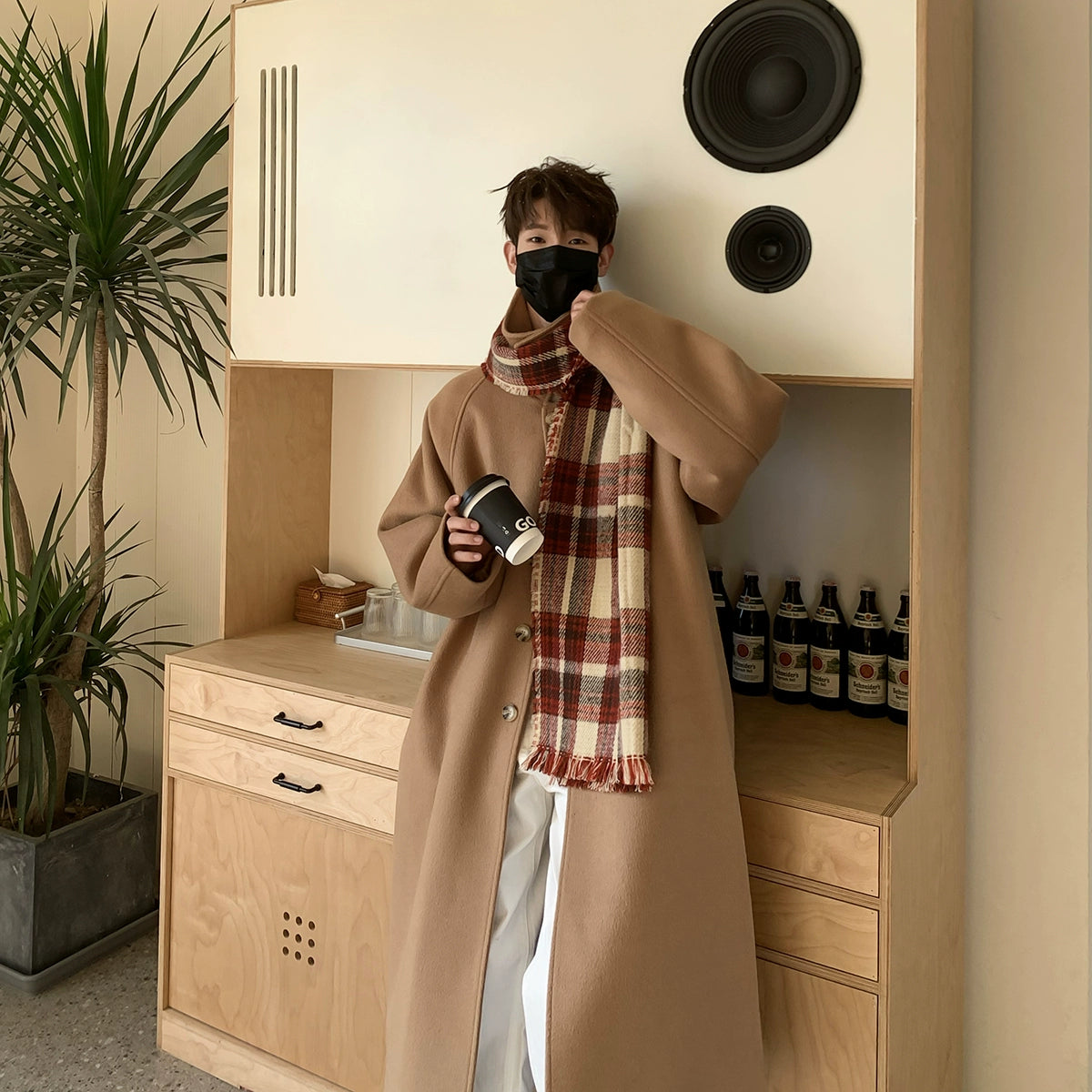 Woo Quilted Drop Shoulder Long Coat-korean-fashion-Long Coat-Woo's Closet-OH Garments