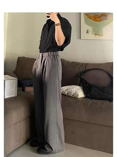 Woo Sleek Plain Color Shirt-korean-fashion-Shirt-Woo's Closet-OH Garments
