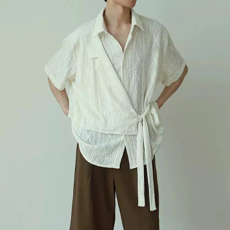 Woo Strap Detail Knitted Shirt-korean-fashion-Shirt-Woo's Closet-OH Garments