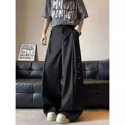 Woo Structured Wide Trousers-korean-fashion-Trousers-Woo's Closet-OH Garments