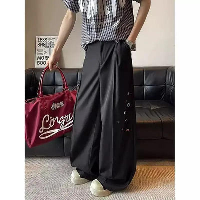 Woo Structured Wide Trousers-korean-fashion-Trousers-Woo's Closet-OH Garments