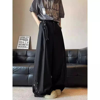 Woo Structured Wide Trousers-korean-fashion-Trousers-Woo's Closet-OH Garments
