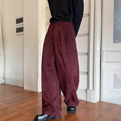 Woo Textured Buttoned Wide Pants-korean-fashion-Pants-Woo's Closet-OH Garments