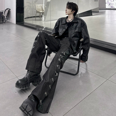 Woo Textured Faux Leather Jacket-korean-fashion-Jacket-Woo's Closet-OH Garments