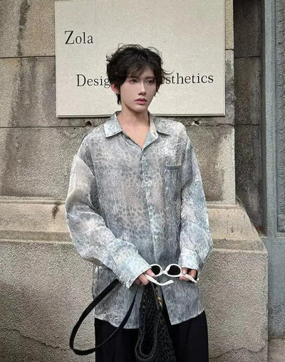 Woo Textured Leopard Print Shirt-korean-fashion-Shirt-Woo's Closet-OH Garments