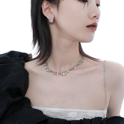 Xu Divine White Scatter Necklace-korean-fashion-Necklace-Xu's Closet-OH Garments