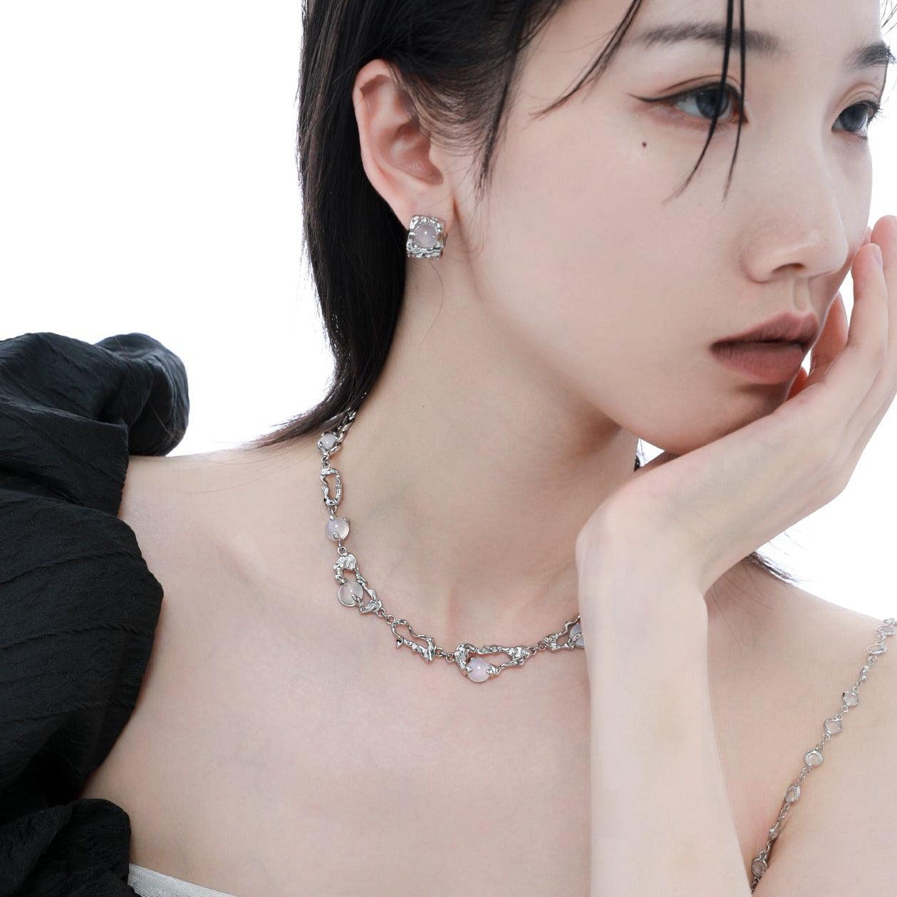 Xu Divine White Scatter Necklace-korean-fashion-Necklace-Xu's Closet-OH Garments