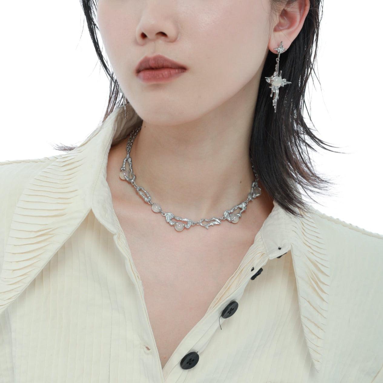 Xu Divine White Scatter Necklace-korean-fashion-Necklace-Xu's Closet-OH Garments
