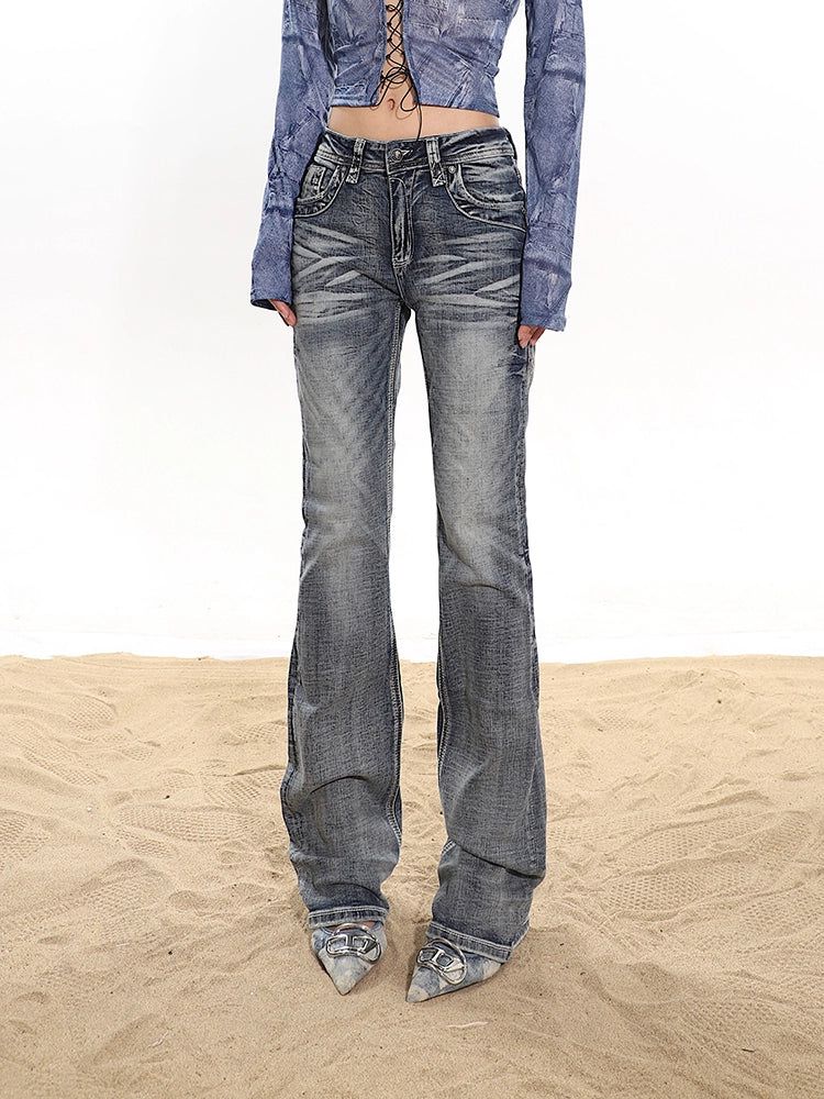 Yaya Faded Low Rise Slim Fit Jeans-korean-fashion-Jeans-Yaya's Closet-OH Garments