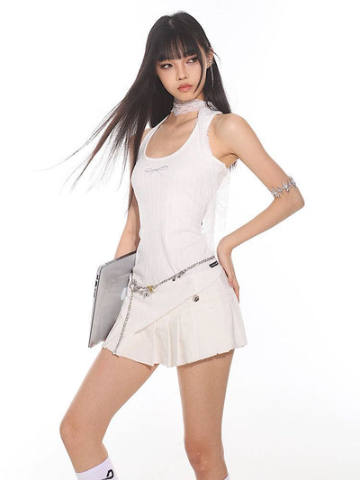 Yaya Laced Neck Ribbon Blouse-korean-fashion-Blouse-Yaya's Closet-OH Garments