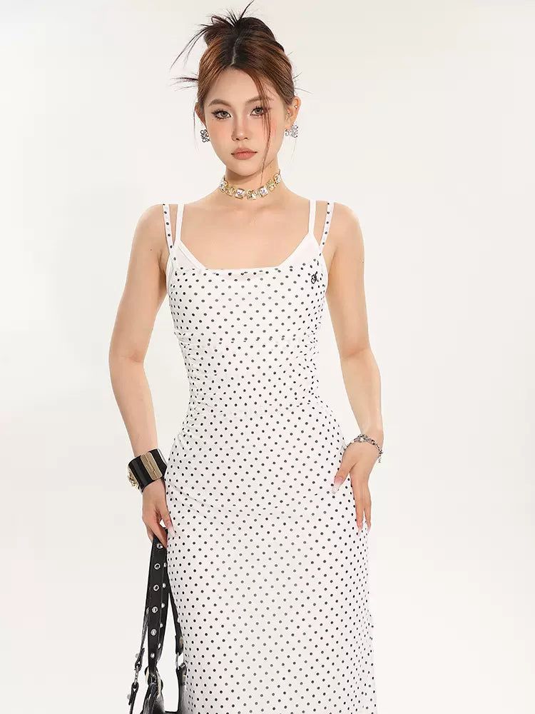 Yaya Mesh Polka Dots Dress-korean-fashion-Dress-Yaya's Closet-OH Garments