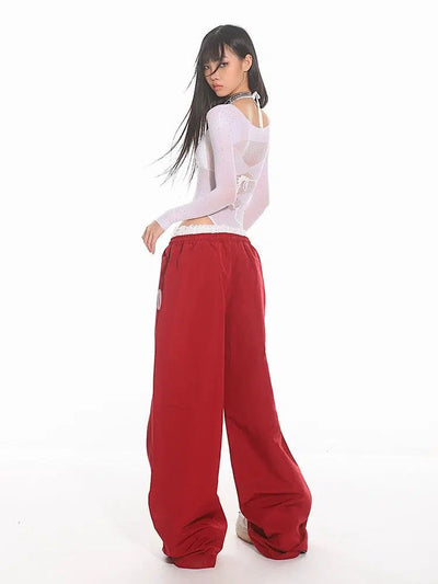 Yaya Number Print Adjustable Track Pants-korean-fashion-Pants-Yaya's Closet-OH Garments