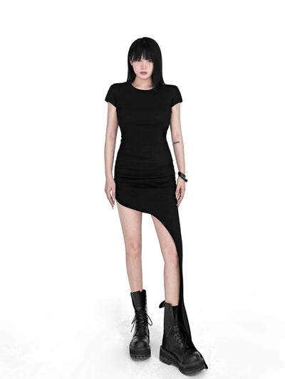 Yu Extended Side Slim Skirt-korean-fashion-Skirt-Yu's Closet-OH Garments