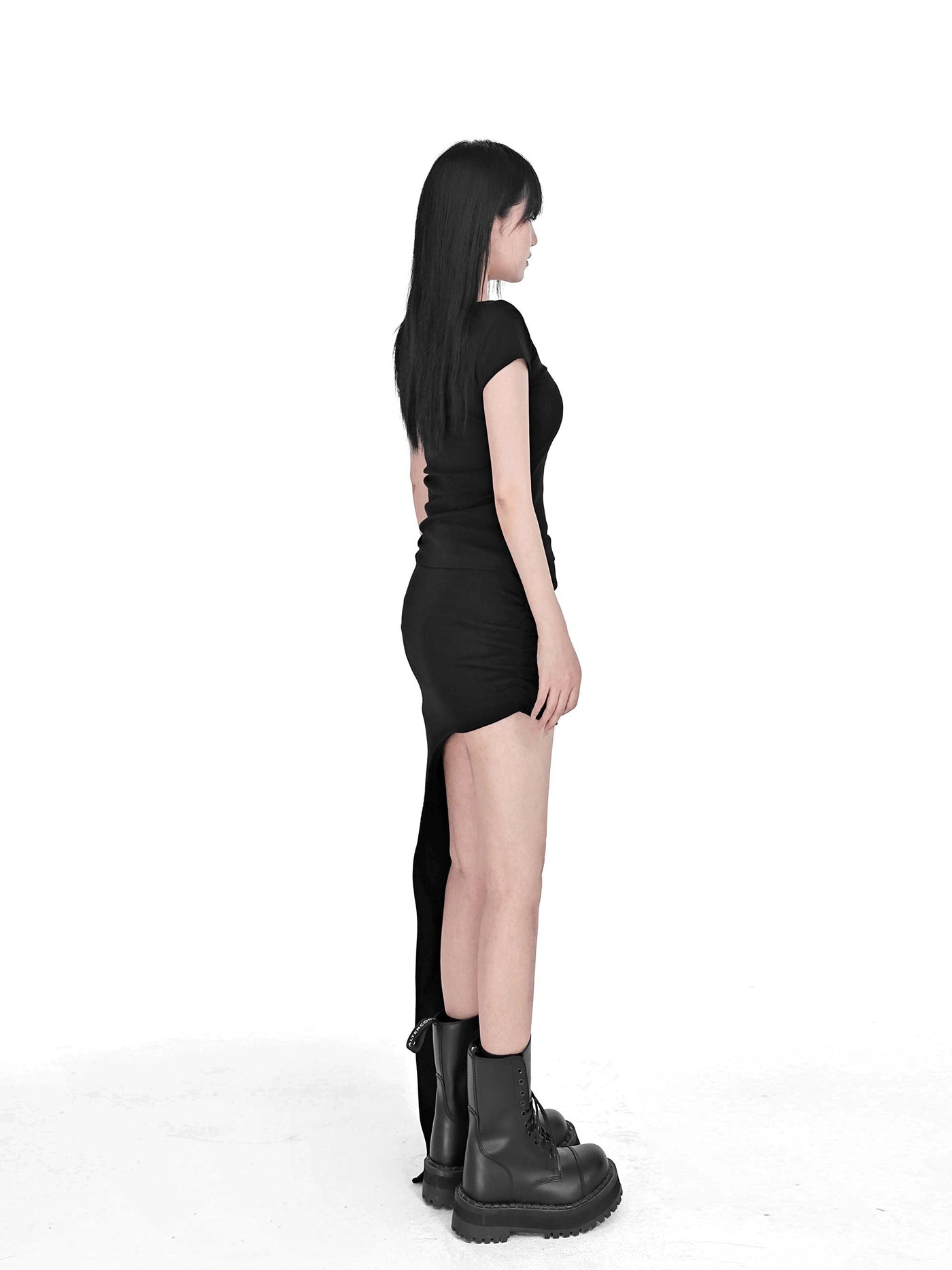 Yu Extended Side Slim Skirt-korean-fashion-Skirt-Yu's Closet-OH Garments