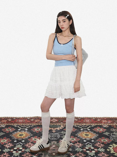 Zen Ballet Style Lace Pleated Skirt-korean-fashion-Skirt-Zen's Closet-OH Garments