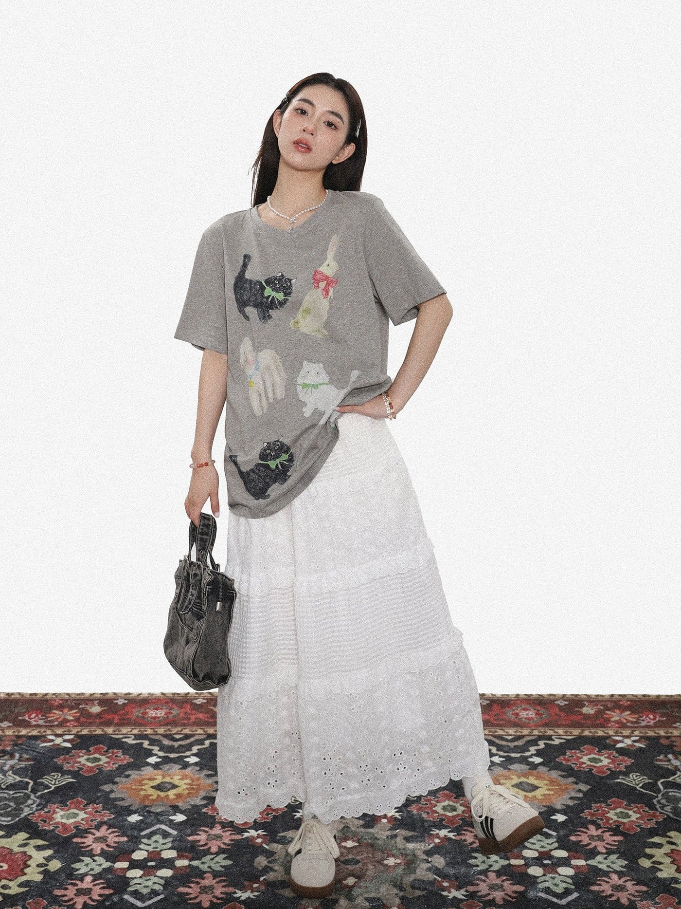 Zen Hollowed Pattern Puffy Skirt-korean-fashion-Skirt-Zen's Closet-OH Garments