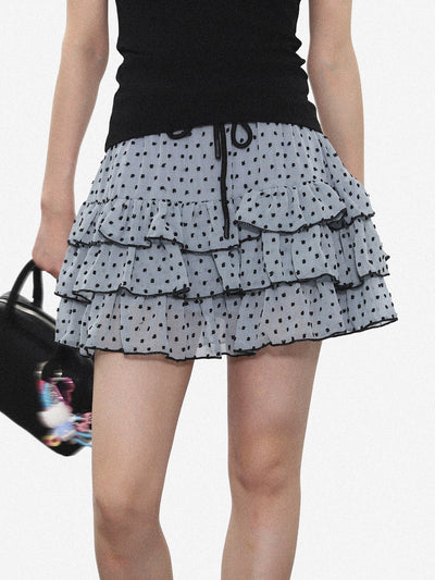 Zen Polka Dots Ruffled High Waist Skirt-korean-fashion-Skirt-Zen's Closet-OH Garments