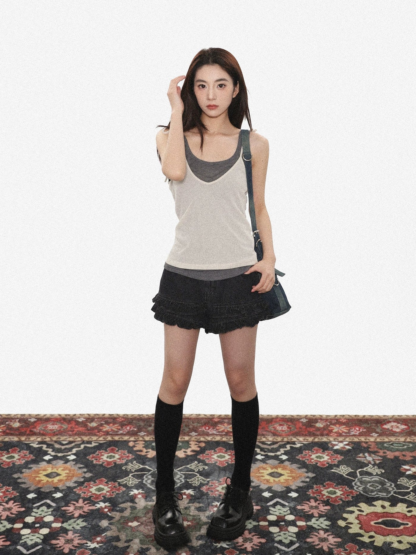 Zen Ruffled Ends Denim Shorts-korean-fashion-Shorts-Zen's Closet-OH Garments