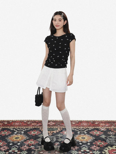 Zen Solid Two-Piece Shorts Skirt-korean-fashion-Skirt-Zen's Closet-OH Garments