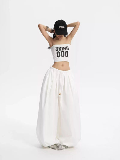 Zero Elastic Waist Drawstring Barrel Pants-korean-fashion-Pants-Zero's Closet-OH Garments