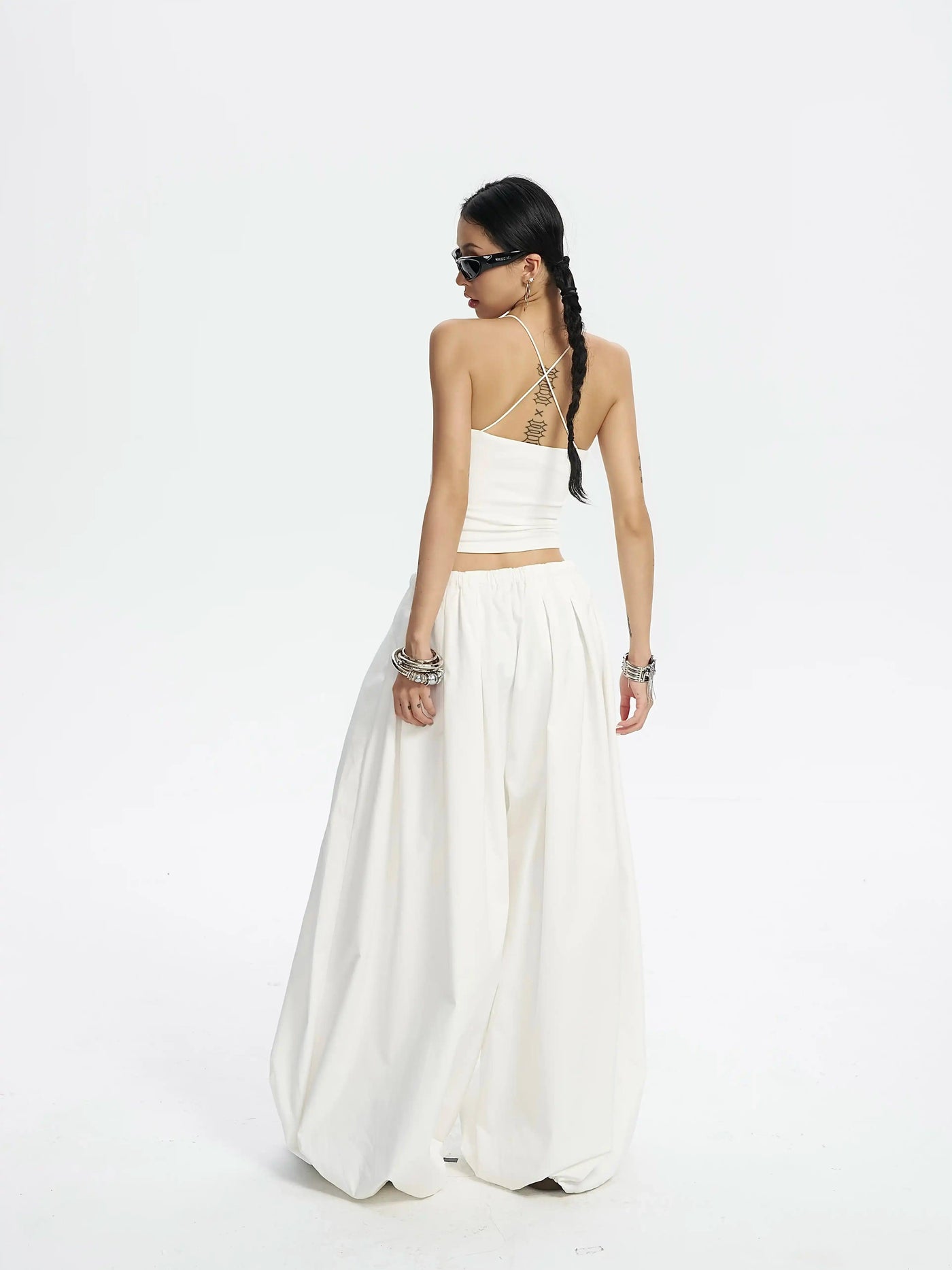 Zero Elastic Waist Drawstring Barrel Pants-korean-fashion-Pants-Zero's Closet-OH Garments