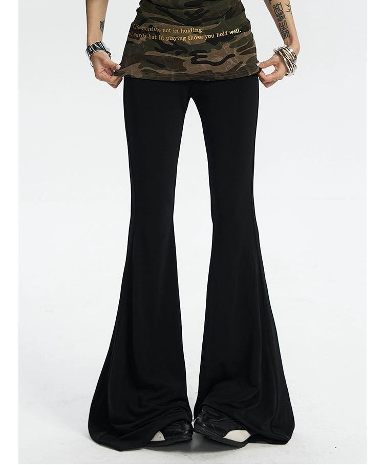 Zero High Waist Drapy Flared Pants-korean-fashion-Pants-Zero's Closet-OH Garments