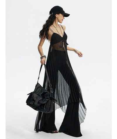 Zero High Waist Drapy Flared Pants-korean-fashion-Pants-Zero's Closet-OH Garments