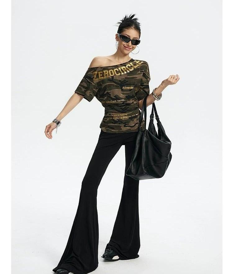 Zero High Waist Drapy Flared Pants-korean-fashion-Pants-Zero's Closet-OH Garments