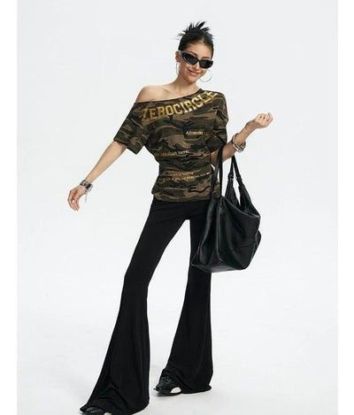 Zero High Waist Drapy Flared Pants-korean-fashion-Pants-Zero's Closet-OH Garments