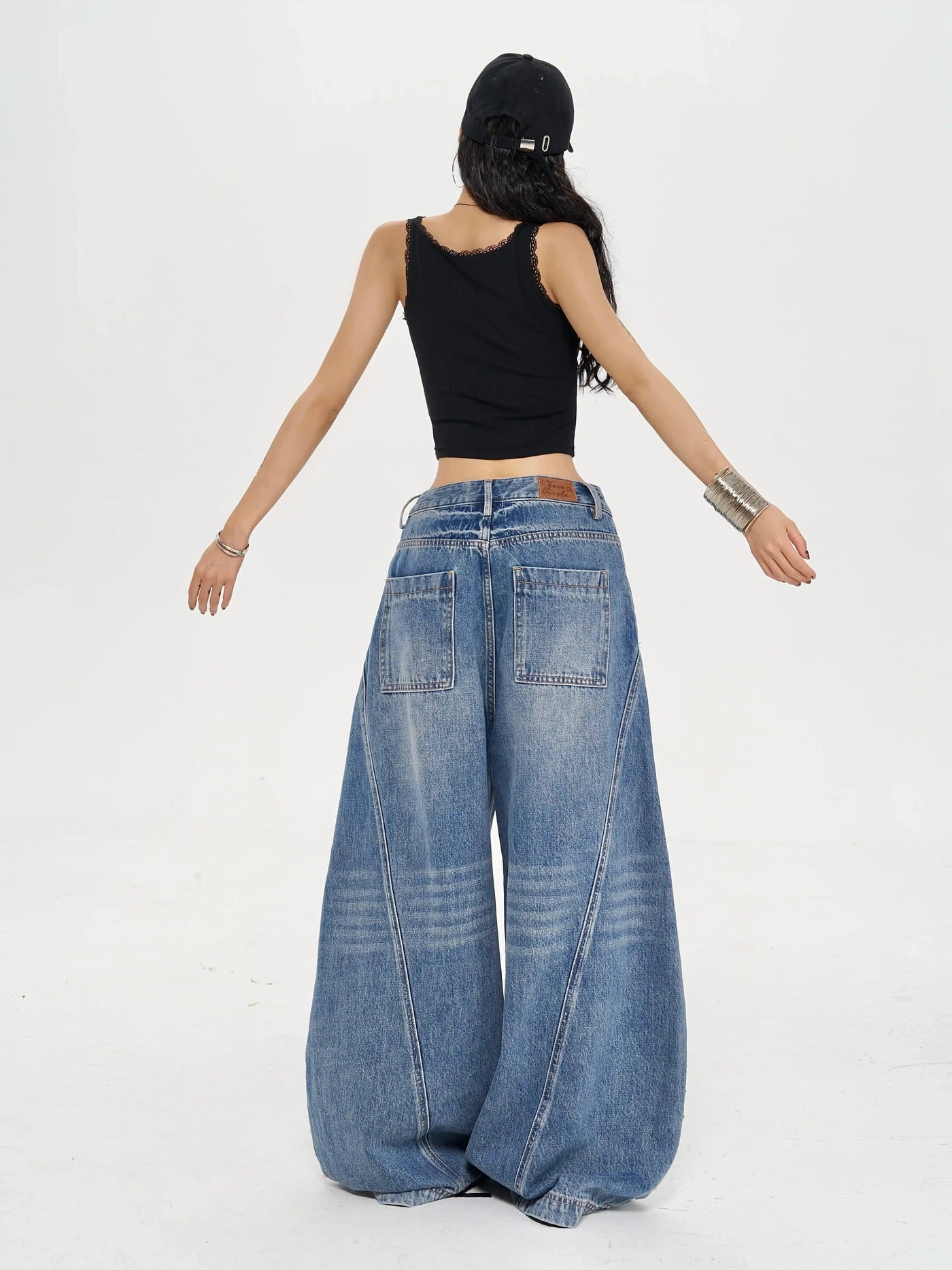 Zero Low-Rise Structured Ripped Scimitar Jeans-korean-fashion-Jeans-Zero's Closet-OH Garments